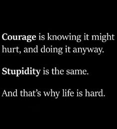 Courage vs Stupid